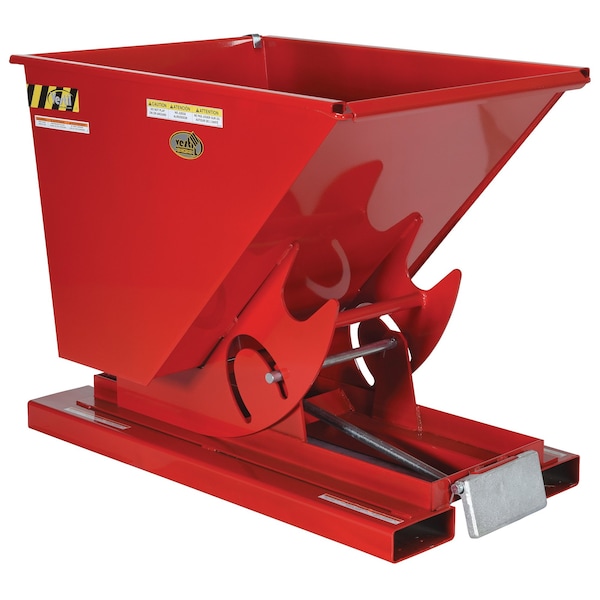 Vestil Heavy Duty Self-Dump Hopper .50 Cubic Yard 6000 lb Red D-50-HD-SR - main